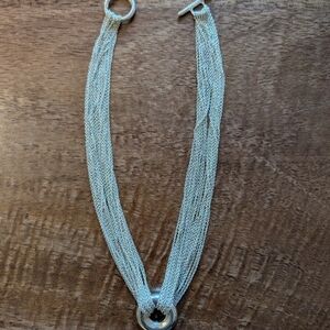 Tiffany & Co. Multistrand Mesh Sterling Silver Circle Necklace